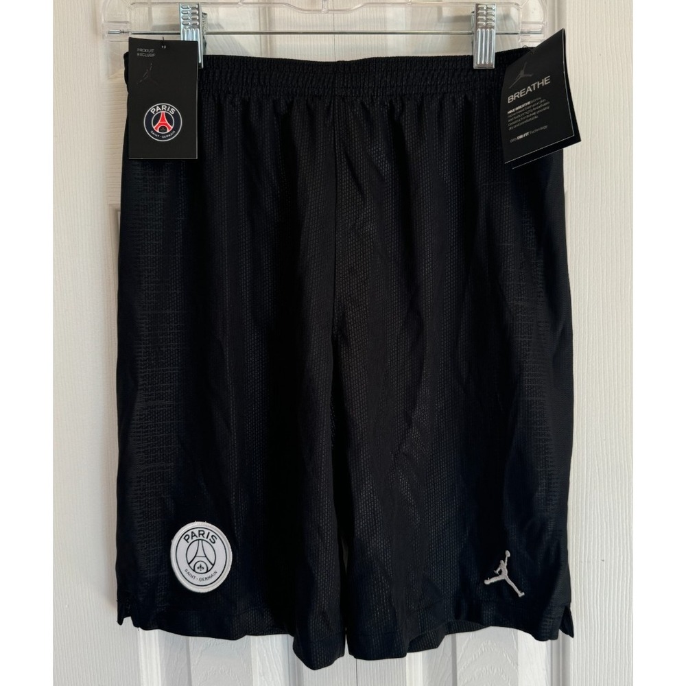 NEW‎ Jordan Paris Saint Germain Black Soccer Shorts PSG Youth Size XL